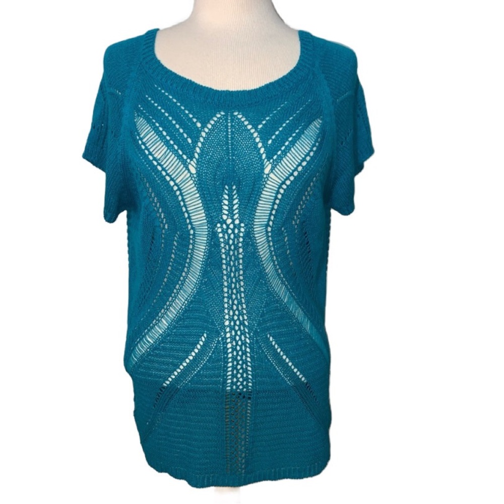 🍁Pretty Blue crotchet sweater